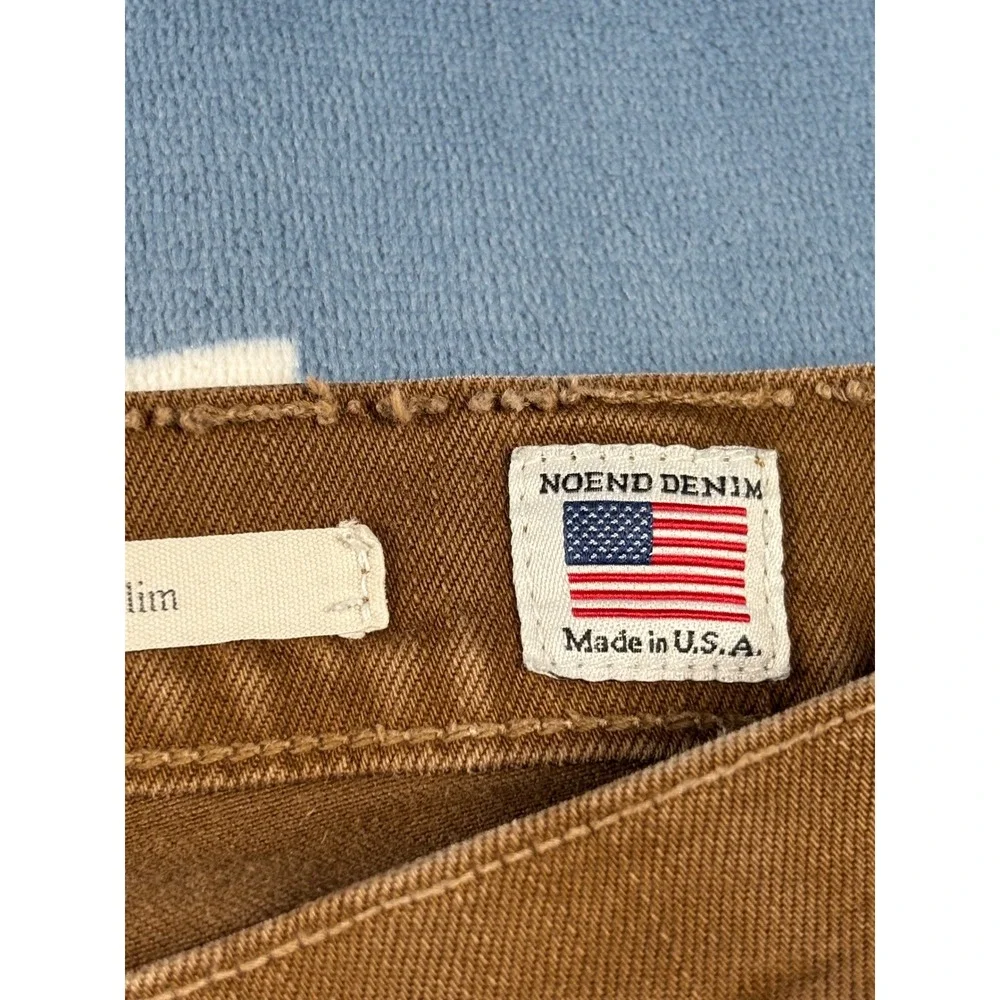 Noend Denim Mens Slim Fit Jeans Oak Brown Made in USA MS1034IOAK32 Size 32